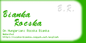 bianka rocska business card